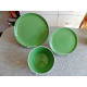ONEIDA "COLOR BURST" 3 PC. DINNERWARE SET in the KIWI GREEN COLOR