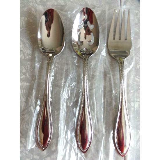 RSVP  TM   3 PC "BEADED"  PATTERN 18/10 STAINLESS STEEL SERVING SET