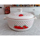 MIKASA ULTRA CERAM BAKE&SERVE UP012 "STRAWBERRIES" 2 Qt. CASSEROLE DISH W/LID