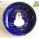 THE GOLDEN RABBIT II  DENISE S. HARVEY DESIGN ENAMELWARE SNOWMAN SERVING BOWL