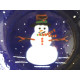THE GOLDEN RABBIT II  DENISE S. HARVEY DESIGN ENAMELWARE SNOWMAN SERVING BOWL