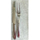 BRAND NEW  RSVP  TM   2 PC "BEADED"  PATTERN 18/10 STAINLESS STEEL CARVING SET 