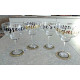 BRAND NEW MUD PIE "LETS AGREETA MARGARITA" 4 PC. MARGARITA GLASS SET