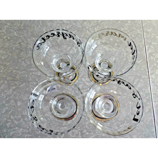 BRAND NEW MUD PIE "LETS AGREETA MARGARITA" 4 PC. MARGARITA GLASS SET