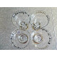 BRAND NEW MUD PIE "LETS AGREETA MARGARITA" 4 PC. MARGARITA GLASS SET