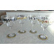 BRAND NEW MUD PIE "LETS AGREETA MARGARITA" 4 PC. MARGARITA GLASS SET
