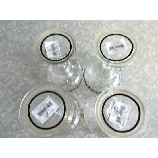 BRAND NEW MUD PIE "LETS AGREETA MARGARITA" 4 PC. MARGARITA GLASS SET
