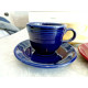 FIESTAWARE MULTI COLORED 8 PC. FIESTA CUP AND SAUCER SETS.